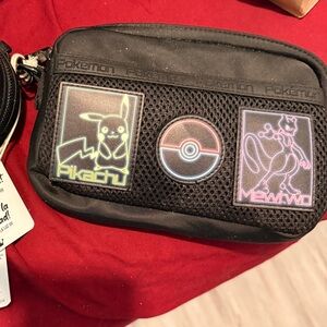 Loungefly Black Pokémon Mesh Crossbody Bag with Coin Pouch